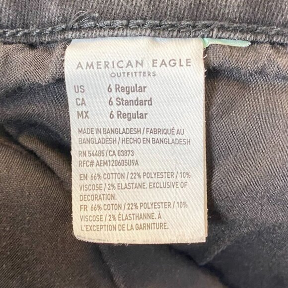 American Eagle Woman's Jegging Jeans Size 6 Regular Next Level Stretch Black - Picture 7 of 16